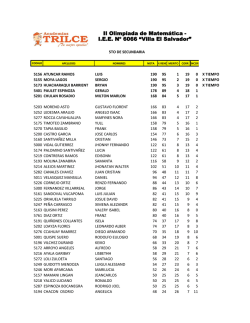 II Olimpiada de Matem&aacute;tica - I.E.E. N&ordm; 6066 &ldquo;Villa El Salvador&rdquo; - Trilce