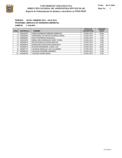 ingenier&iacute;a ambiental - Universidad Veracruzana