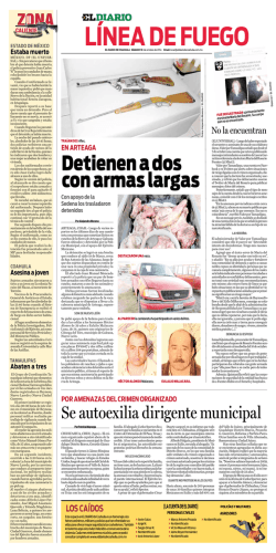 detienen a dos con armas largas - El Diario de Coahuila