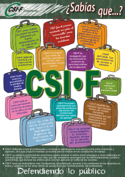 Defendiendo lo p&uacute;blico - Csi-f