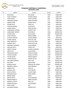 arquitectos h&aacute;biles/inh&aacute;biles - Colegio de Arquitectos del Per&uacute;