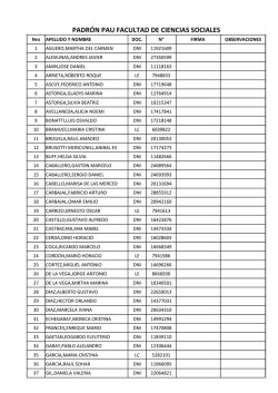 PADR&Oacute;N PAU FACULTAD DE CIENCIAS SOCIALES - damsu