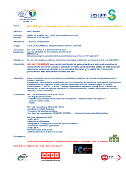 redacci&oacute;n y presentaci&oacute;n de trabajos cient&iacute;ficos