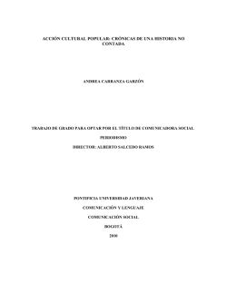 PERIODISMO Y MEMORIA - Repositorio Institucional - Pontificia