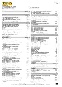 LISTADO DE PRECIOS - OverDrive PC