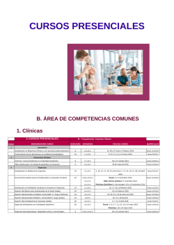 Cursos Presenciales Competencias cl&iacute;nicas comunes