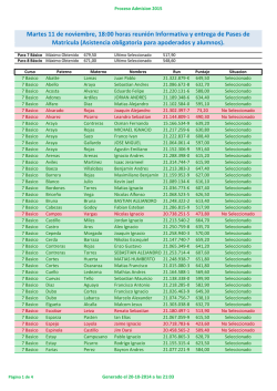 Martes 11 de noviembre, 18:00 horas reuni&oacute;n Informativa y entrega