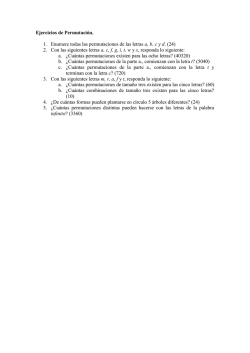 Ejercicios de Conteo