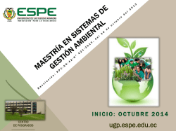 Maestr&iacute;a en sistemas de gesti&oacute;n ambiental - Centro de Posgrados