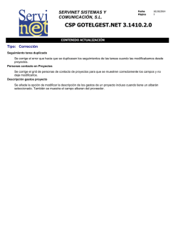 Software Gesti&oacute;n de Proyectos 3.1410.2.0 - GotelGest.Net