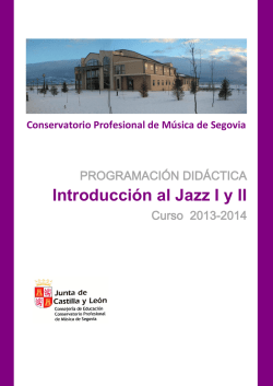 Programaci&oacute;n - Conservatorio de Segovia