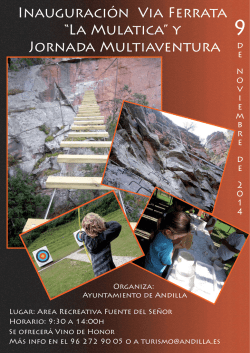 Inauguraci&oacute;n Via Ferrata &ldquo;La Mulatica&rdquo; y Jornada Multiaventura