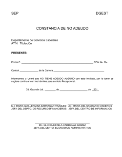 SEP DGEST CONSTANCIA DE NO ADEUDO