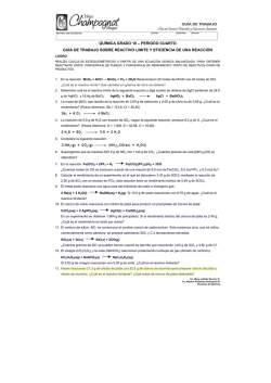 QU&Iacute;MICA GRADO 10 &ndash; PERIODO CUARTO GU&Iacute;A DE TRABAJO