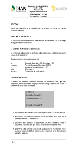 1 de 6 OBJETIVO Definir las caracter&iacute;sticas y contenido de - Dian