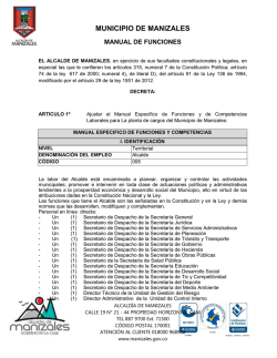 MUNICIPIO DE MANIZALES