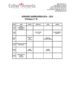 Horarios Sarriguren 2014-2015 - Esther Amor&oacute;s