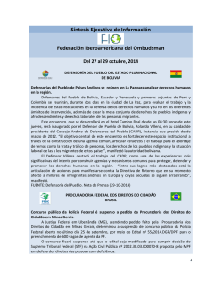 S&iacute;ntesis Ejecutiva de Informaci&oacute;n Federaci&oacute;n Iberoamericana del