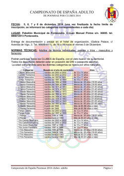 CAMPEONATO DE ESPA&Ntilde;A ADULTO - TPSS 2014