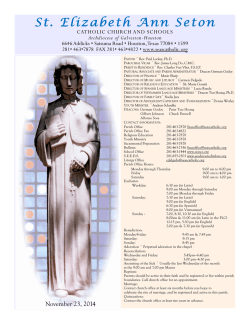 St. Elizabeth Ann Seton - E-churchbulletins.com