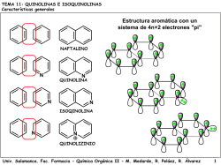 Tema 11.- Quinolinas e Isoquinolinas. - OCW Usal