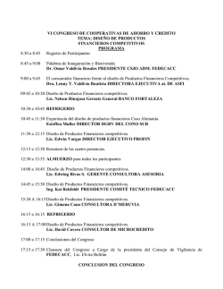 VI CONGRESO DE COOPERATIVAS DE AHORRO Y CREDITO