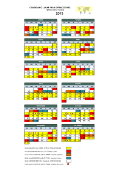 CALENDARIO LUNAR PARA EXTRACCIONES HEMISFERIO NORTE