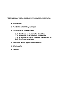 Potencial de las aguas subterr&aacute;neas en Espa&ntilde;a - Instituto