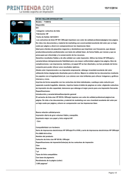 HP 951 YELLOW OFFICEJET INK Modelo : 714061Q Disponible