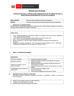 convocatoria para la contrataci&oacute;n administrativa de un conductor