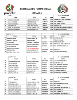 Horarios - Prodefut Soccer