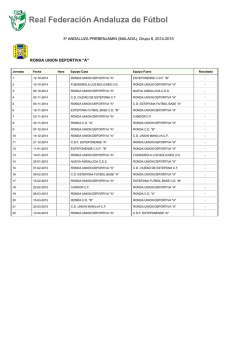 3&ordf; Andaluza Grupo 8 - Ronda Uni&oacute;n Deportiva