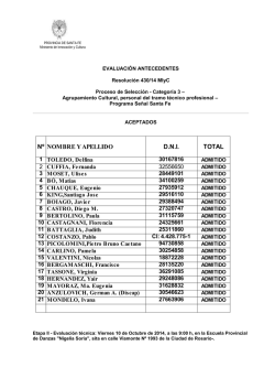 Admitidos - Gobierno de la Provincia de Santa Fe
