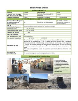 MUNICIPIO DE ORURO - ANESAPA