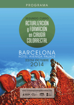 Programa Cient&iacute;fico - Bienvenida