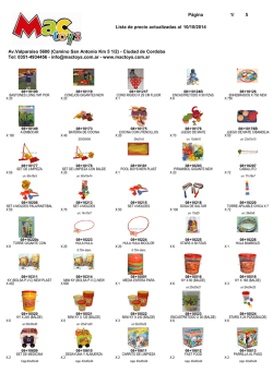 10/10/2014 P&aacute;gina 1/ 5 Lista de precio actualizadas al Av