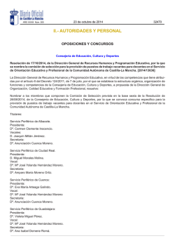 II.- AUTORIDADES Y PERSONAL - ANPE Albacete Castilla