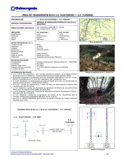 L&Iacute;NEA DE TRANSMISI&Oacute;N 60 kV S.E. HUATZIROKI I &ndash; S.E. YURINAKI