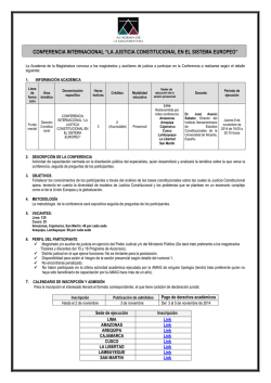 conferencia internacional &ldquo;la justicia constitucional en el sistema