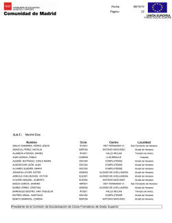 Admitidos DAT Madrid Este - Comunidad de Madrid