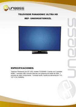 televisor panasonic ultra hd ref- un65hu8700kxzl - uneess