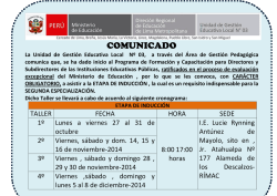 [COMUNICADO] programa de Formaci&oacute;n y Capacitaci&oacute;n - Ugel 03