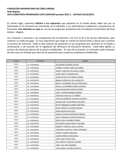 Listado de admitidos programa de Enfermer&iacute;a - Fundaci&oacute;n