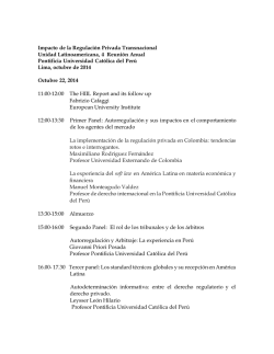 Impacto de la Regulaci&oacute;n Privada Transnacional Unidad - Pucp