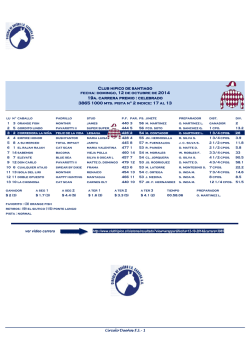 CORREDORA LA NINA (3&ordf; 12 Oct 14 CHS) - C&iacute;rculo de Due&ntilde;os de