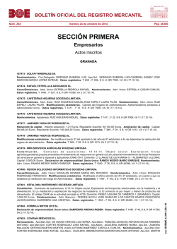 Actos de GRANADA del BORME n&uacute;m. 204 de 2014 - BOE.es