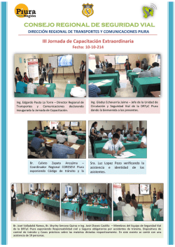 CONSEJO REGIONAL DE SEGURIDAD VIAL - ww.drtcp.gob.pe