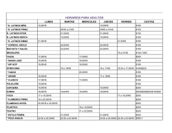 HORARIOS PARA ADULTOS - Despegar Latino
