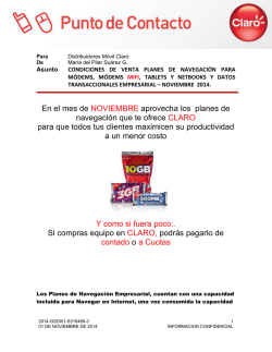 En el mes de NOVIEMBRE aprovecha los planes de navegaci&oacute;n