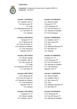 Calendario de ALEVIN Castell&oacute;n GRUPO S-I[...] - UD Atzeneta